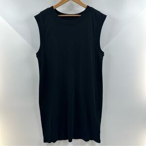 A New Day Black Ribbed Tank Dress – Size L